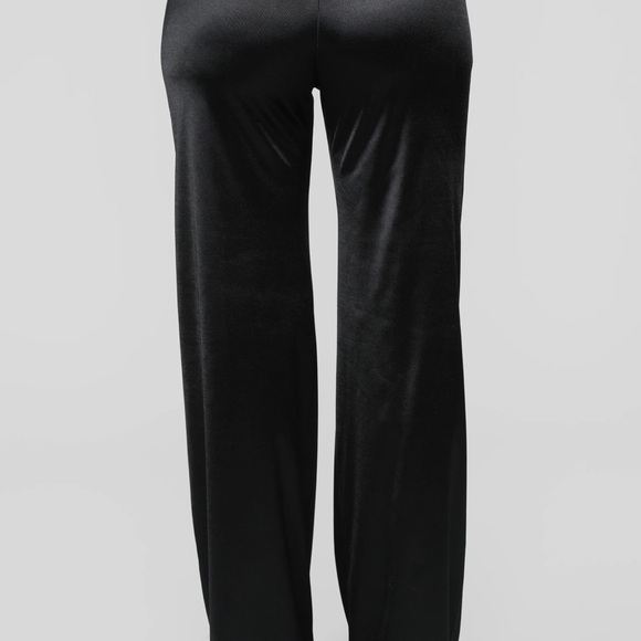 fashion nova black satins stretch pants - Picture 2 of 2